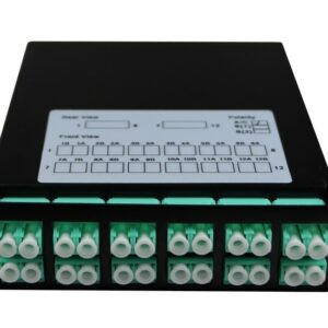24 LC to 2 MTP 10G/40G OM4 Multimode Fiber Cassette – Standard Method A Pinout