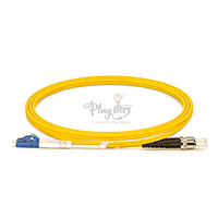 LC-UPC to ST-UPC OS2 Singlemode G652 nanoFiber Stainless Steel Duplex PVC