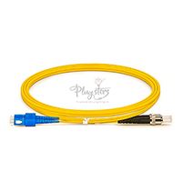 SC-UPC to ST-UPC OS2 Singlemode G652 nanoFiber Stainless Steel Duplex PVC