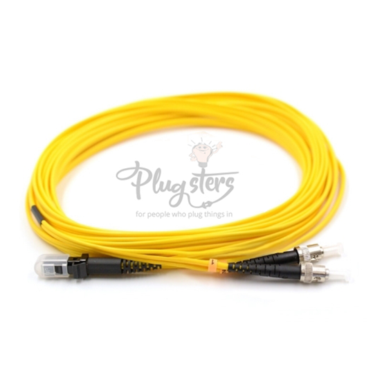 ST-MTRJ OS2 Singlemode G652 nanoFIBER Stainless Steel Armored Fiber Optic Cable Duplex PVC